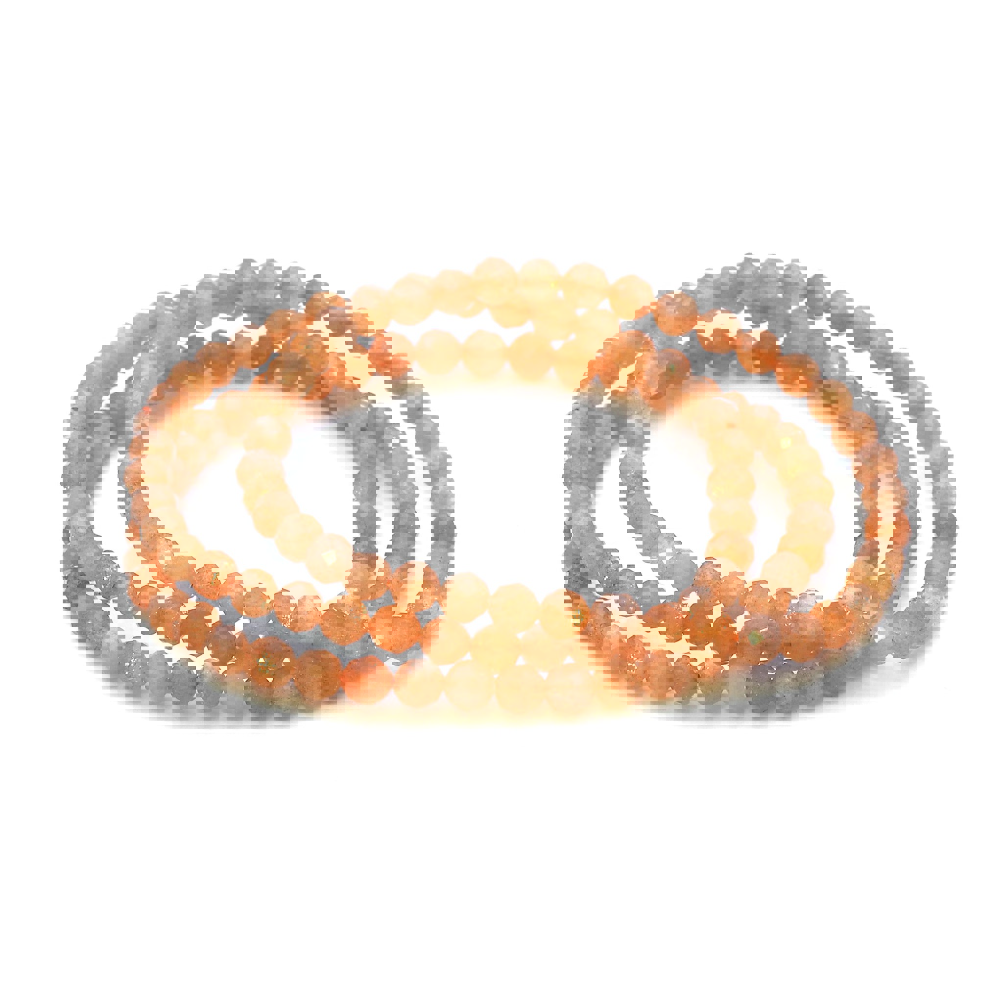 Bild von Sonnenstein fac. Kugeln  4mm Armband (Diamond-Cut)