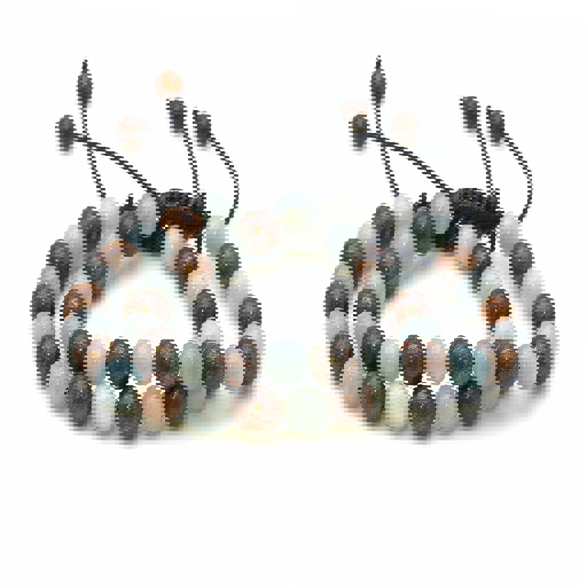 Bild von "Maitri" Aquamarin & Bronzit Kugeln  8mm Armband