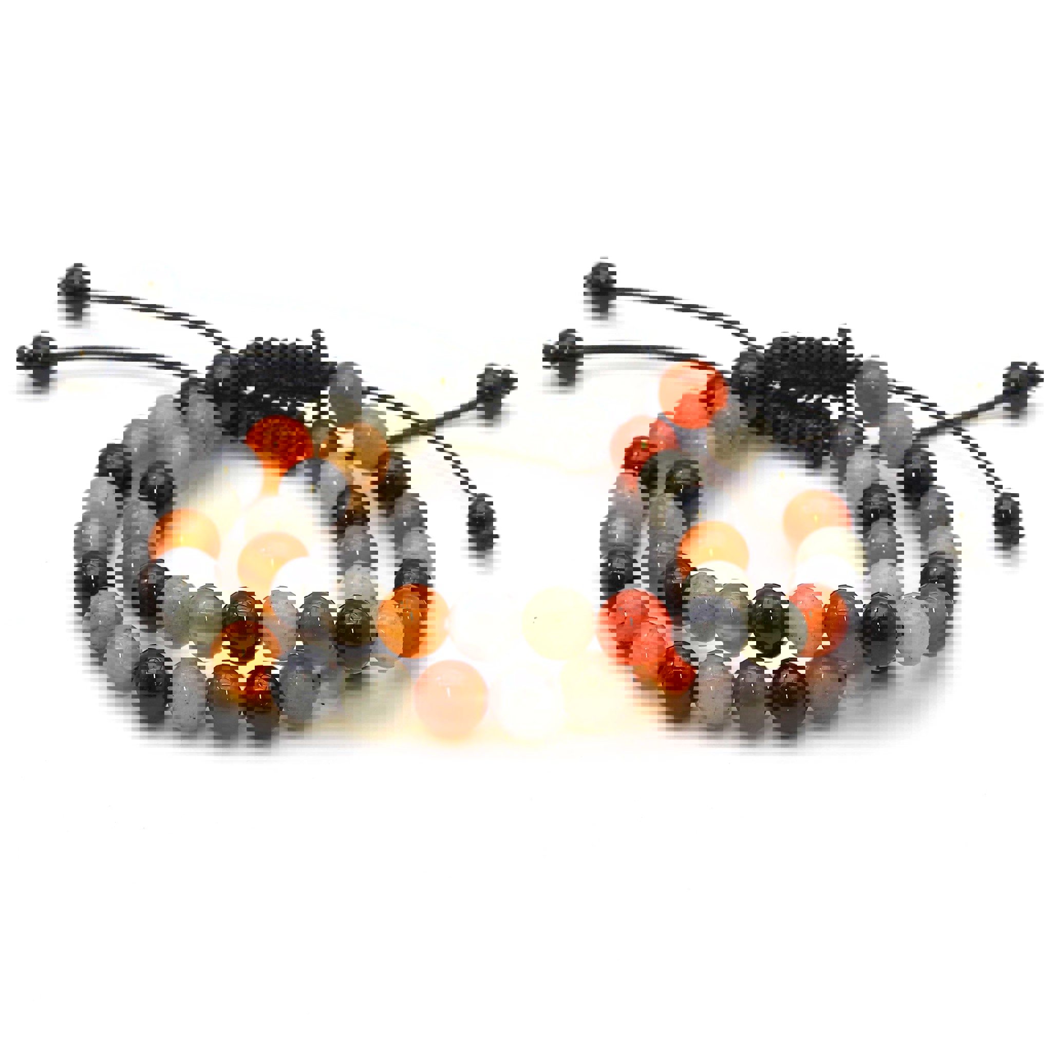 Bild von "Maitri" Karneol, Labradorit & Onyx Kugeln  8mm Armband