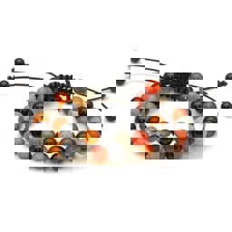 Zeige Details für "Maitri" Karneol, Labradorit & Onyx Kugeln  8mm Armband Bild von "Maitri" Karneol, Labradorit & Onyx Kugeln  8mm Armband