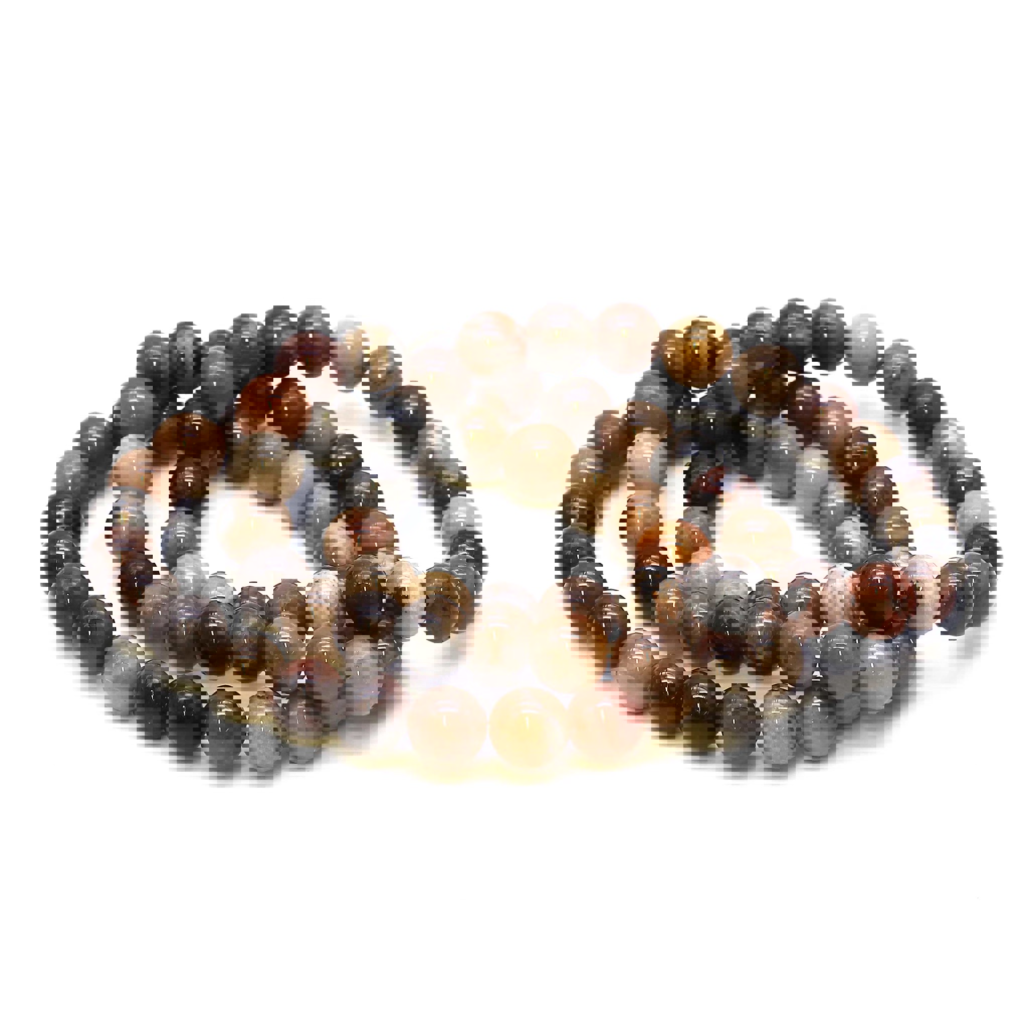 Bild von Versteinertes Holz Kugeln  8mm Armband