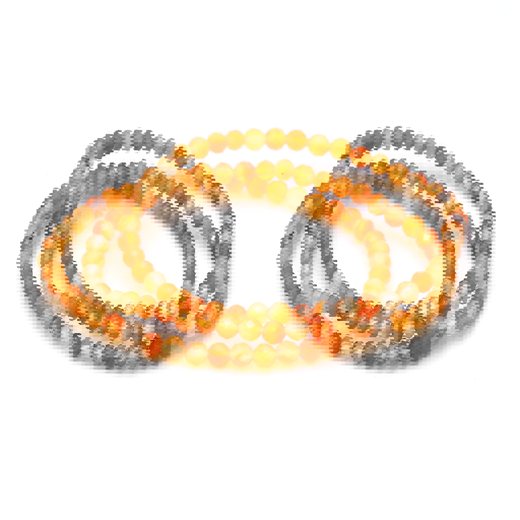 Bild von Karneol fac. Kugeln  4mm Armband
