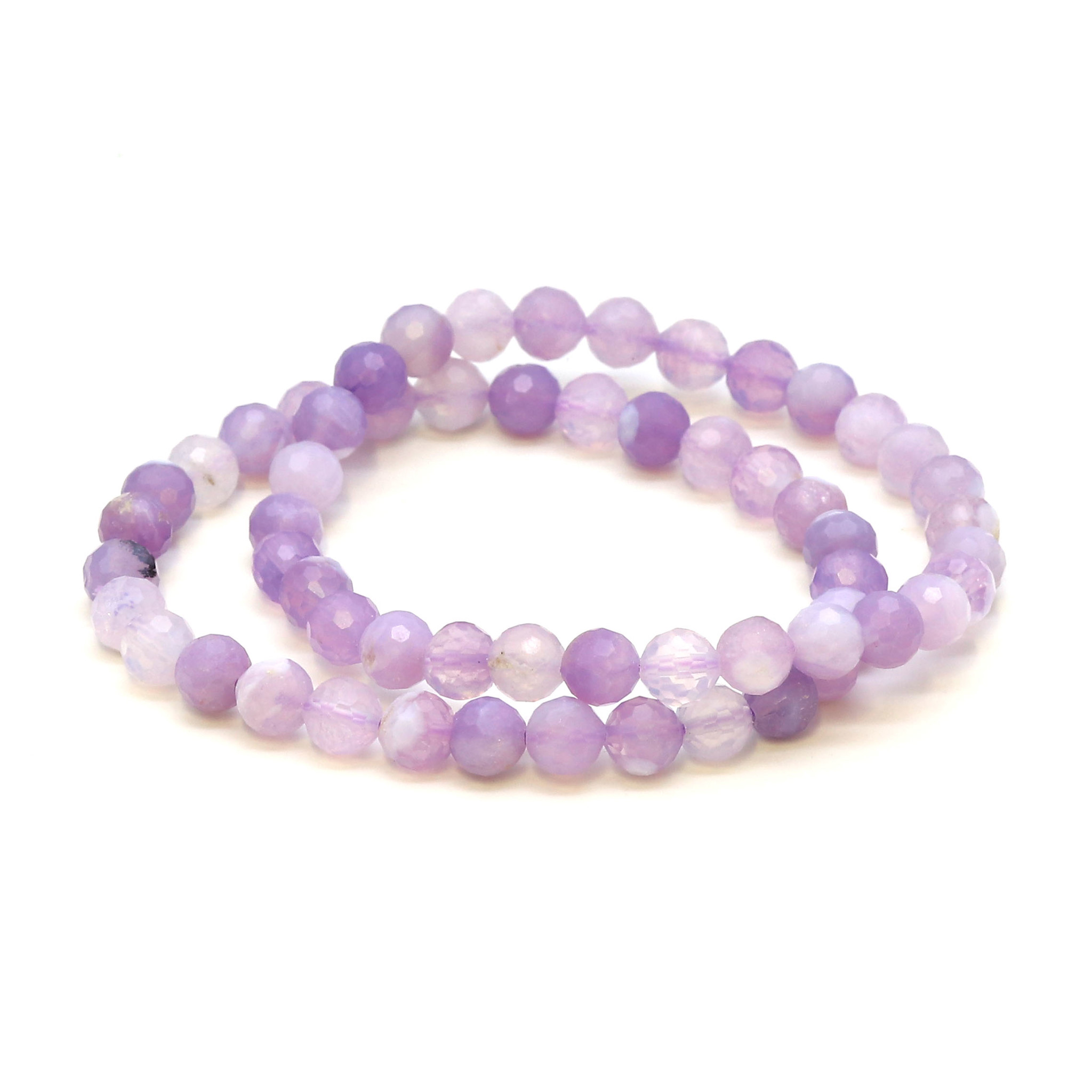 Bild von Lila Opal  fac. Kugeln  6mm Armband 