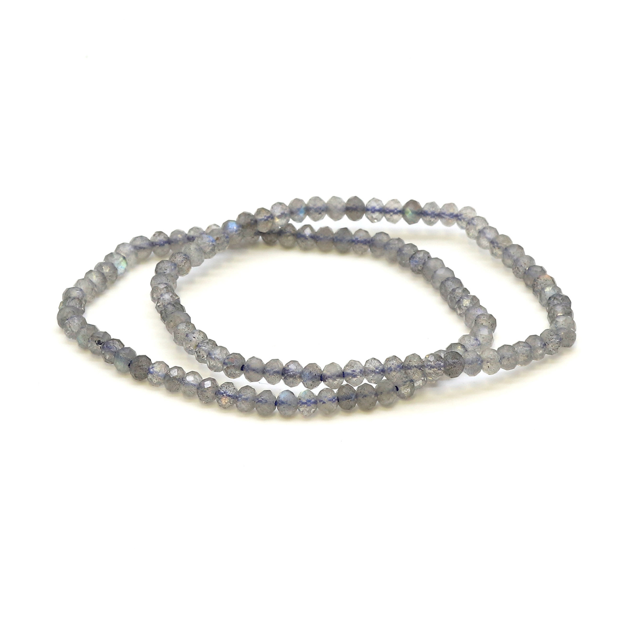 Bild von Labradorit fac. Button  4mm Armband