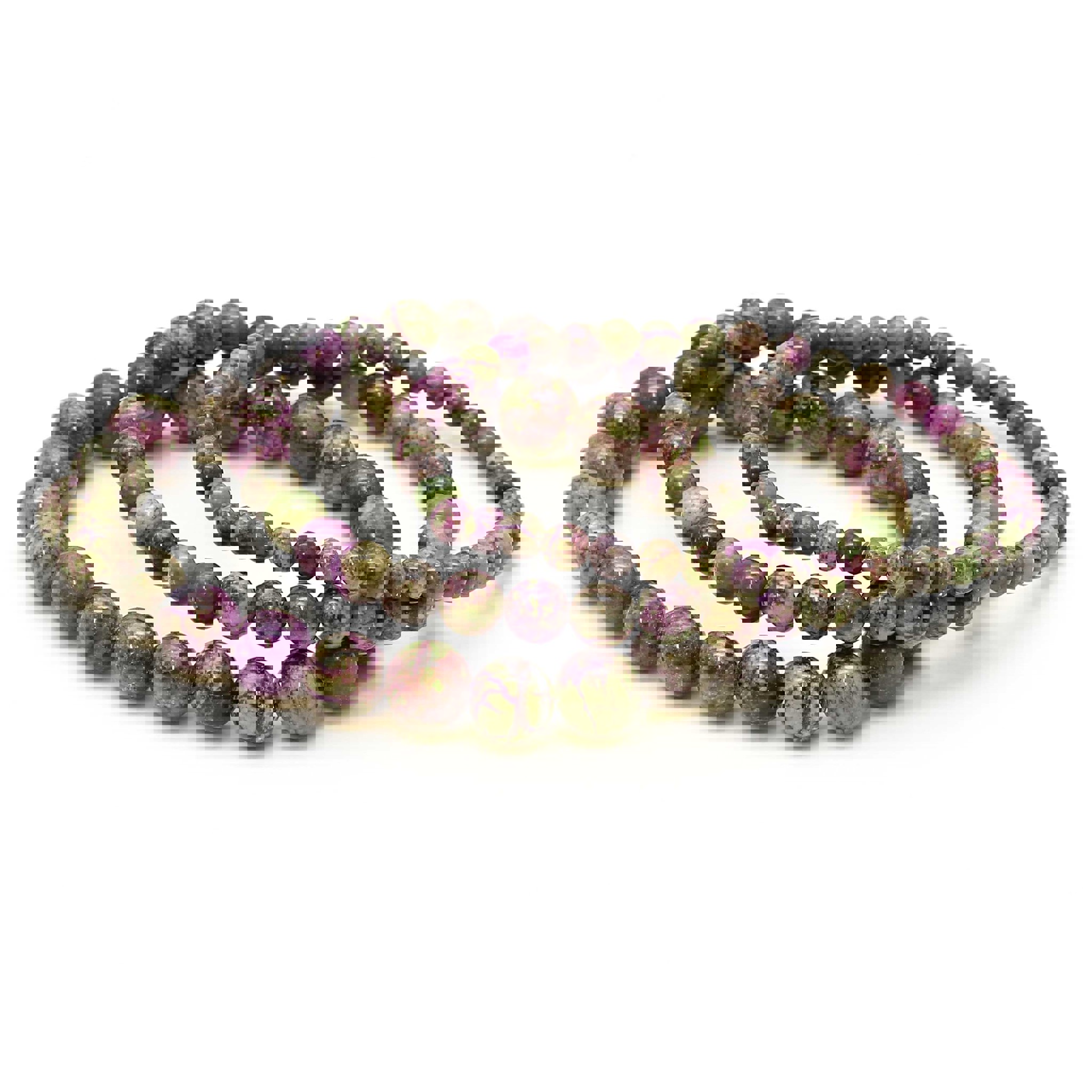 Bild von Atlantasit Stichtit Kugeln Armband