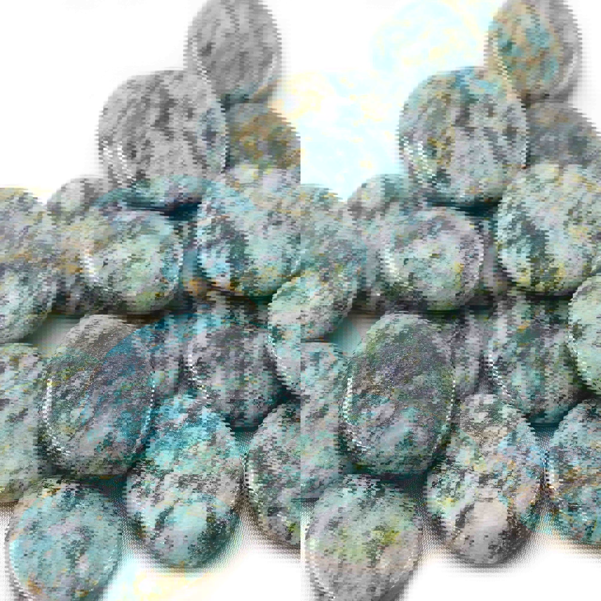 Immagine di Pietra piatta levigata naturale di Turchese (Africa) (PU: 250g)