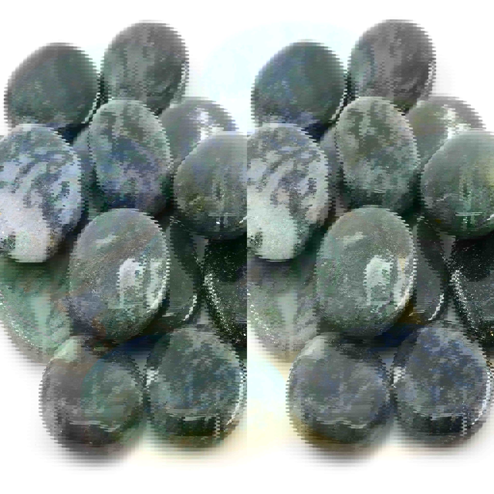Bild von Moosachat Handschmeichler (VE: 250g)