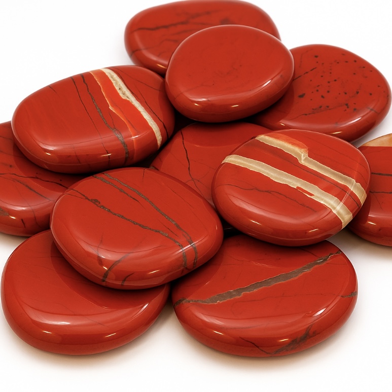 Bild von Roter Jaspis Handschmeichler (VE: 250g)