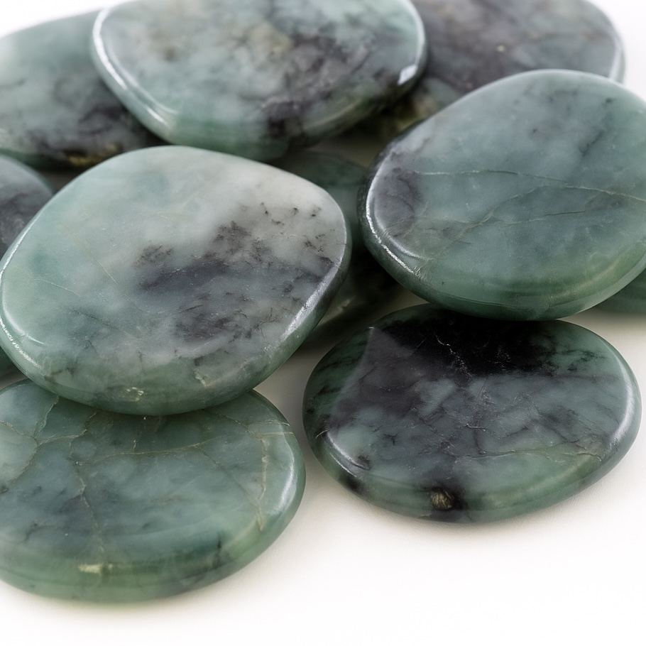 Immagine di Pietra piatta levigata Smeraldo (250 g)