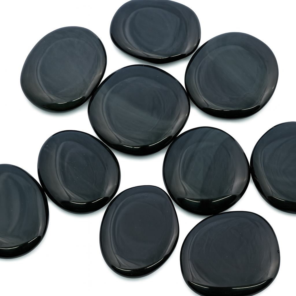 Bild von Lamellen Obsidian Handschmeichler (VE: 250g)