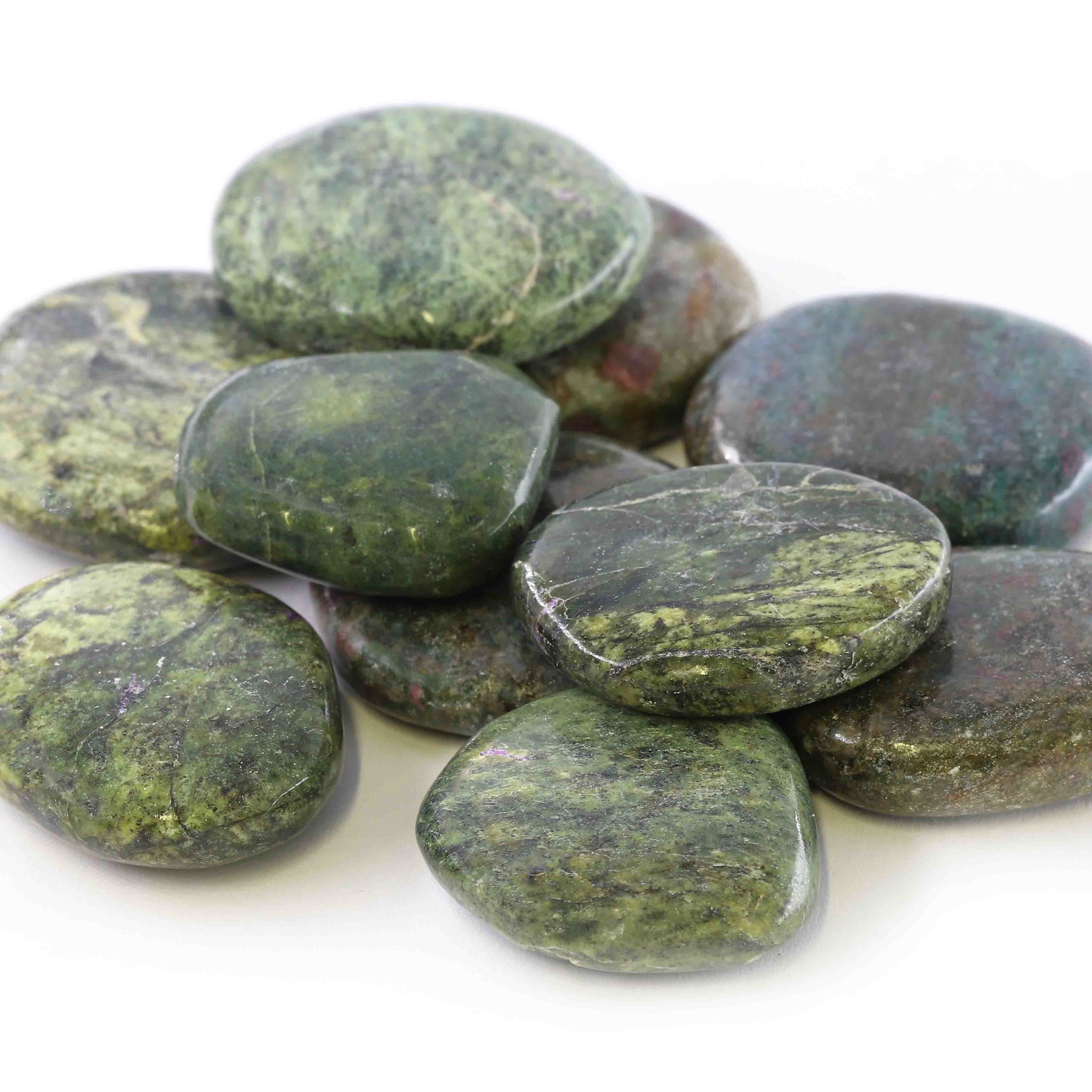 Bild von Stichtit mit Fuchsit Handschmeichler (VE: 250g)