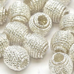 Vedere dettagli per Perline tonde satinate, argento 925 Immagine di Perline tonde satinate, argento 925