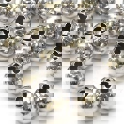 Vedere dettagli per Perline tonde, argento rodiato 925 Immagine di Perline tonde, argento rodiato 925
