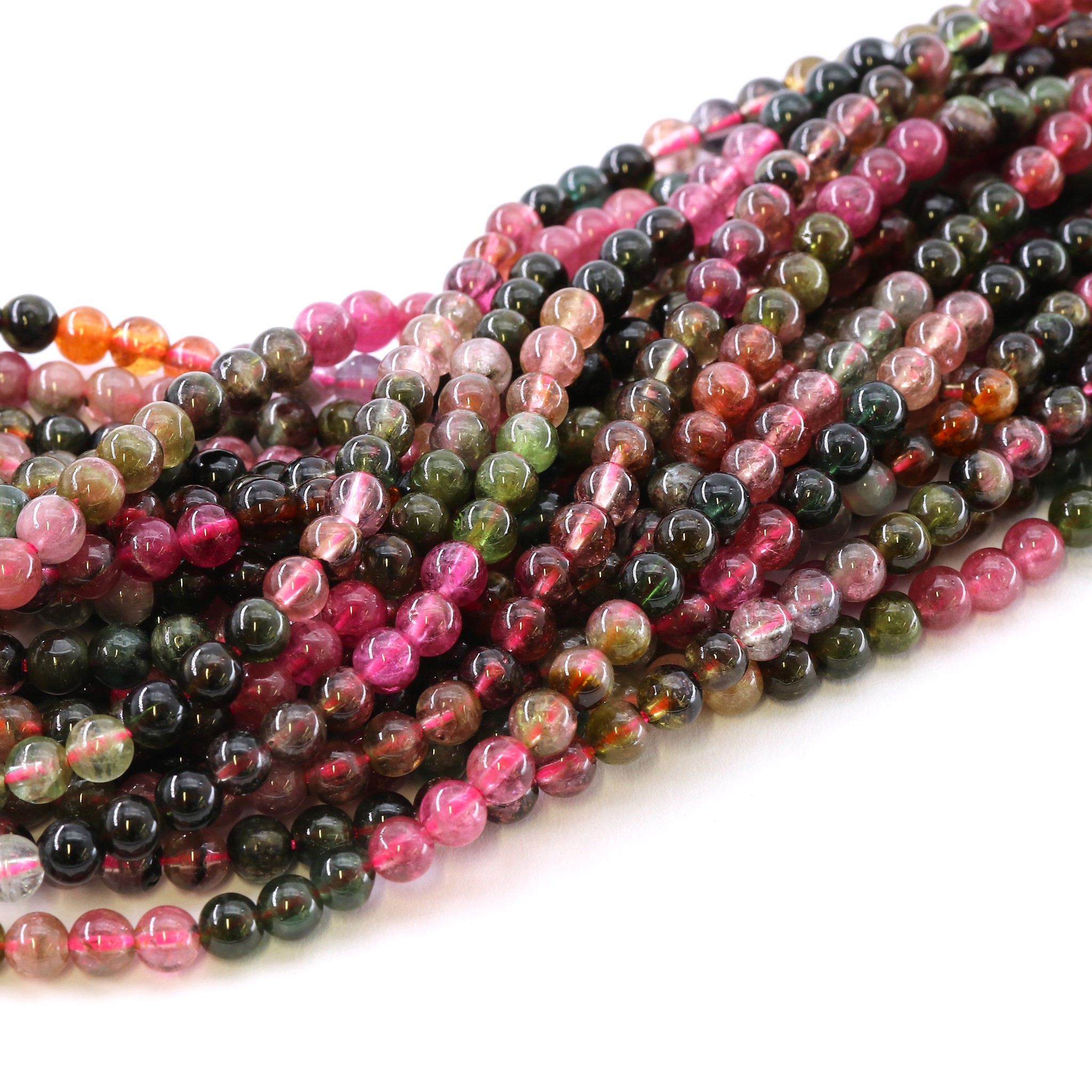 Bild von Turmalin farbig Kugeln 5mm Strang Extra
