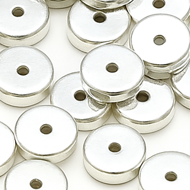 Bild von Scheiben 7x2.5mm, Loch 1.5mm, Silber 925