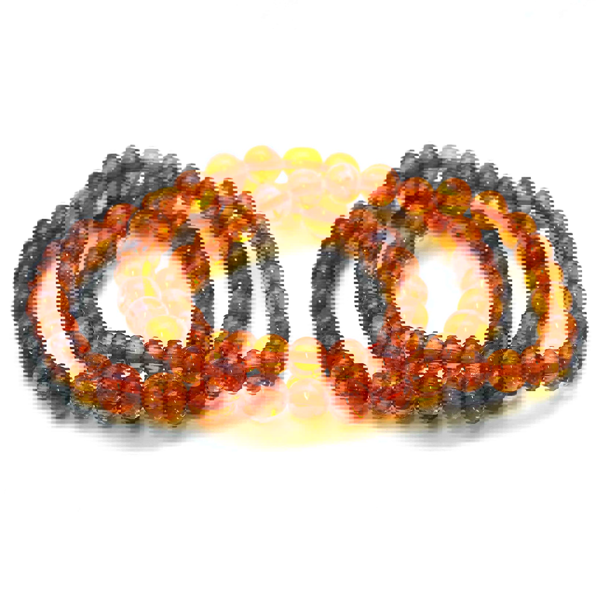 Bild von Bernstein Kugeln (-semi)  7mm Armband