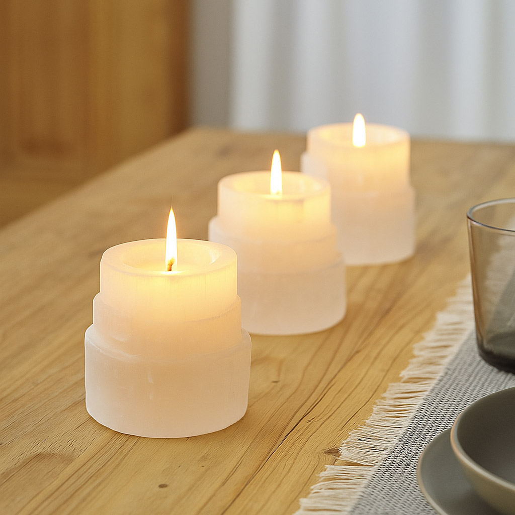 Bild von Selenit Windlicht Kathedrale