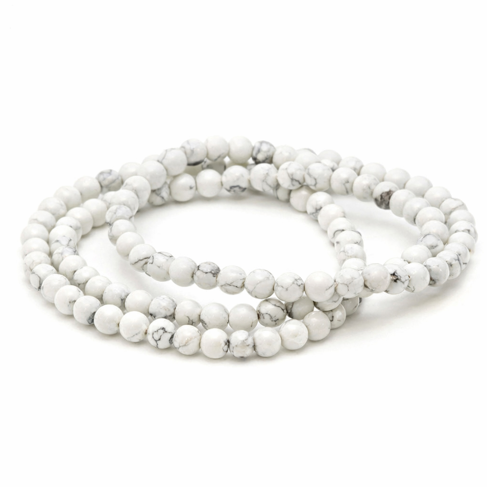 Bild von Magnesit Kugeln 4mm Armband, Standard