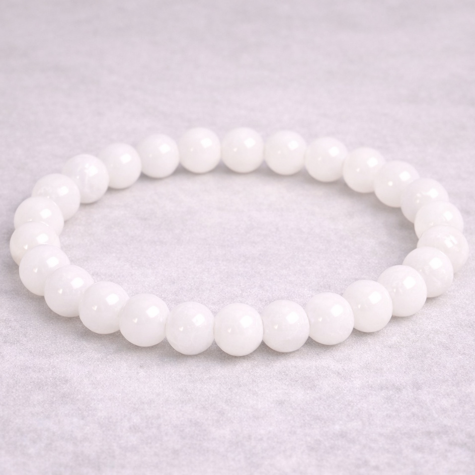 Bild von Schneequarz Kugeln  8mm Armband