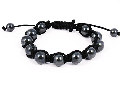 Image de Shambala Armband Hämatit Kugeln 10mm