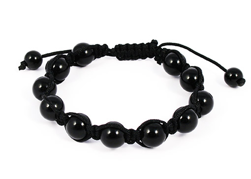 Bild von Shambala Armband Onyx Kugeln 10mm