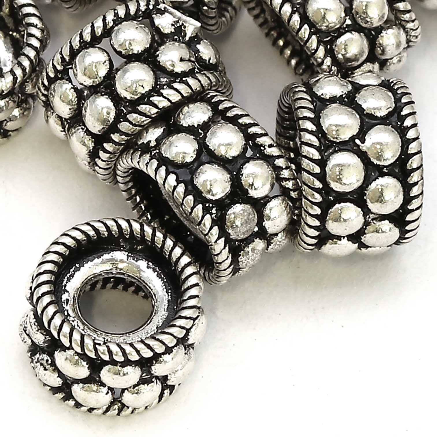 Bild von Granulations-Zylinder 9x5.7mm, Silber 925 geschwärzt