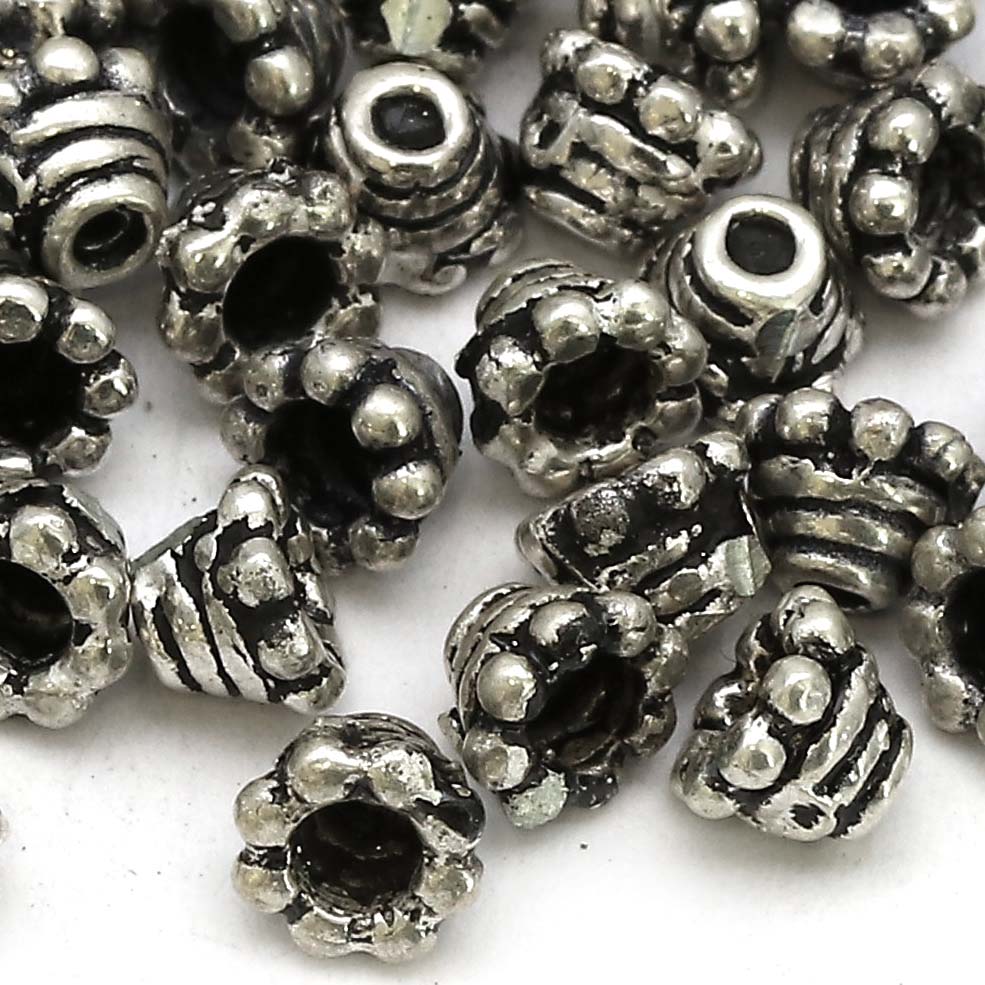 Bild von Perlkappen Blumen 5mm, Silber 925