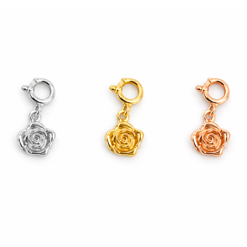 Bild von Rosé 7.7mm Charm, Silber 925