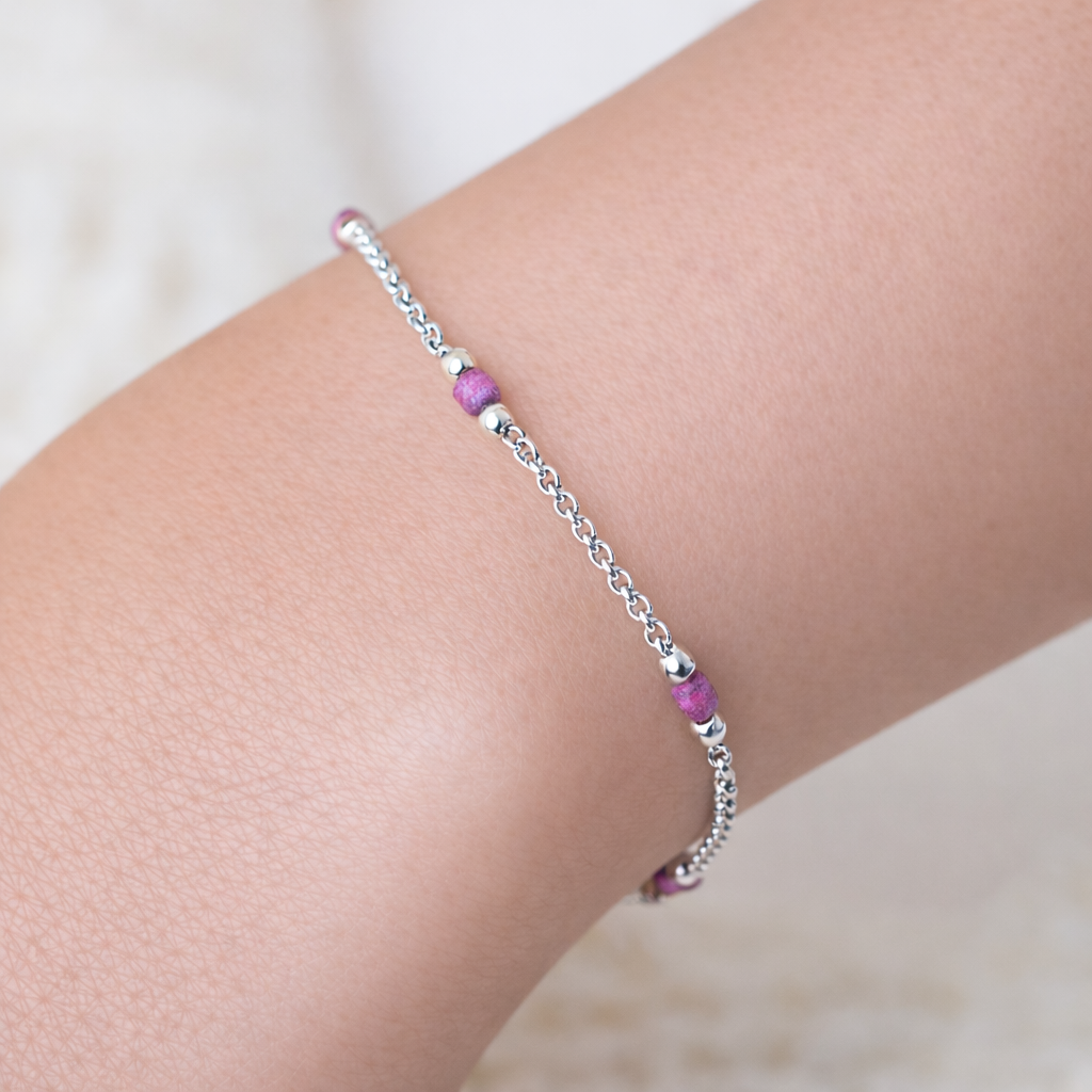 Bild von "Angels on a string". Rubin. Armband. Silber 925