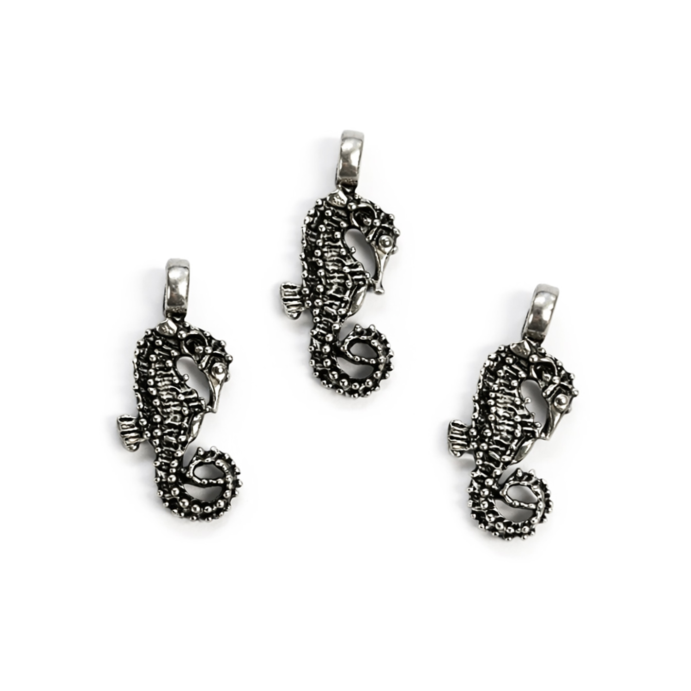 Bild von Seepferd 22x10mm Anhänger, Silber 925 geschwärzt (VE: 3 Stk.)