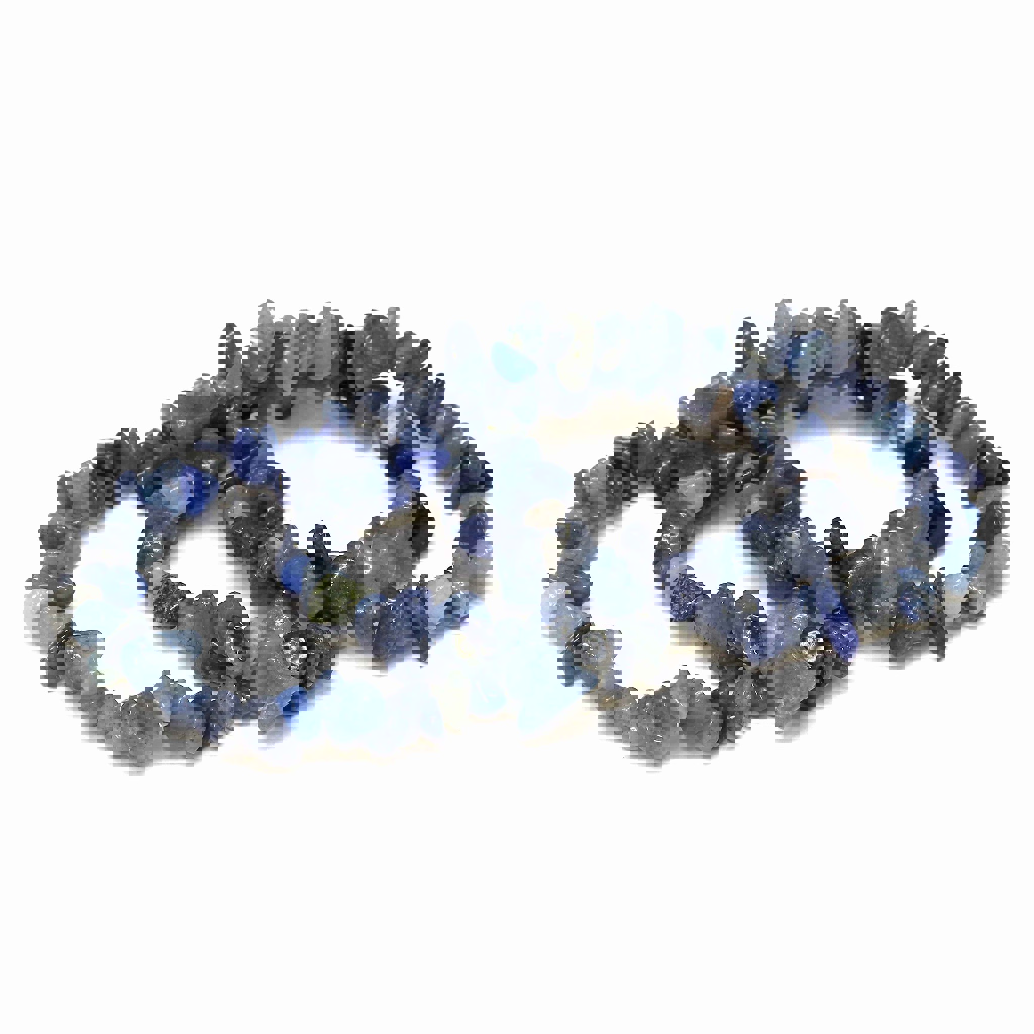 Bild von Blauquarz Splitter  7-11mm Armband (VE: 20er Set)