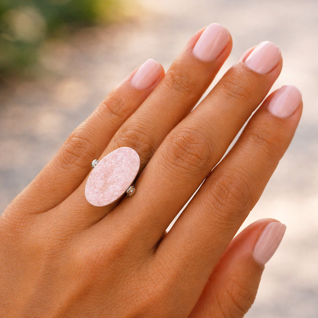 Bild von Rhodochrosit Free-Form Ringe, Silber 925 