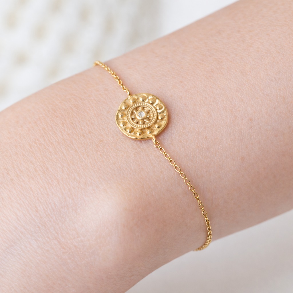 Bild von "sun in my pocket". Topas. Armband. Silber 925-Vergoldet