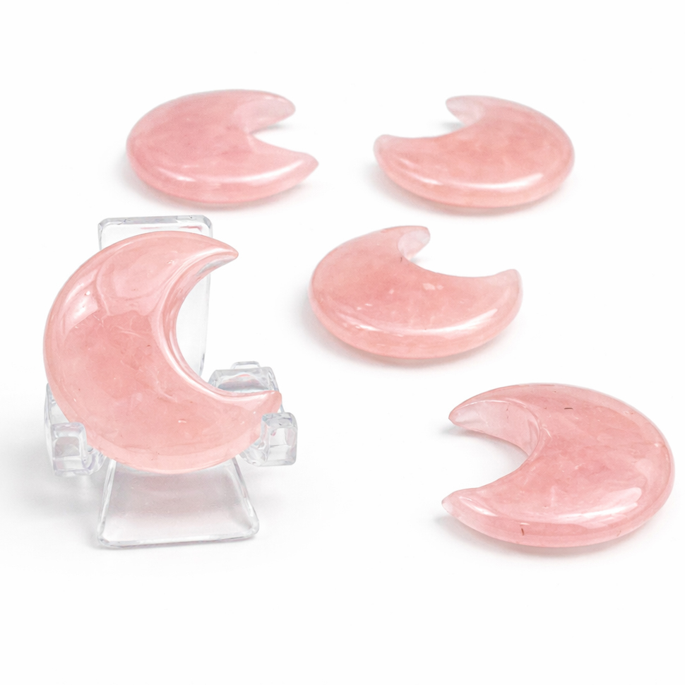 Bild von Rosenquarz Mond 30x7mm