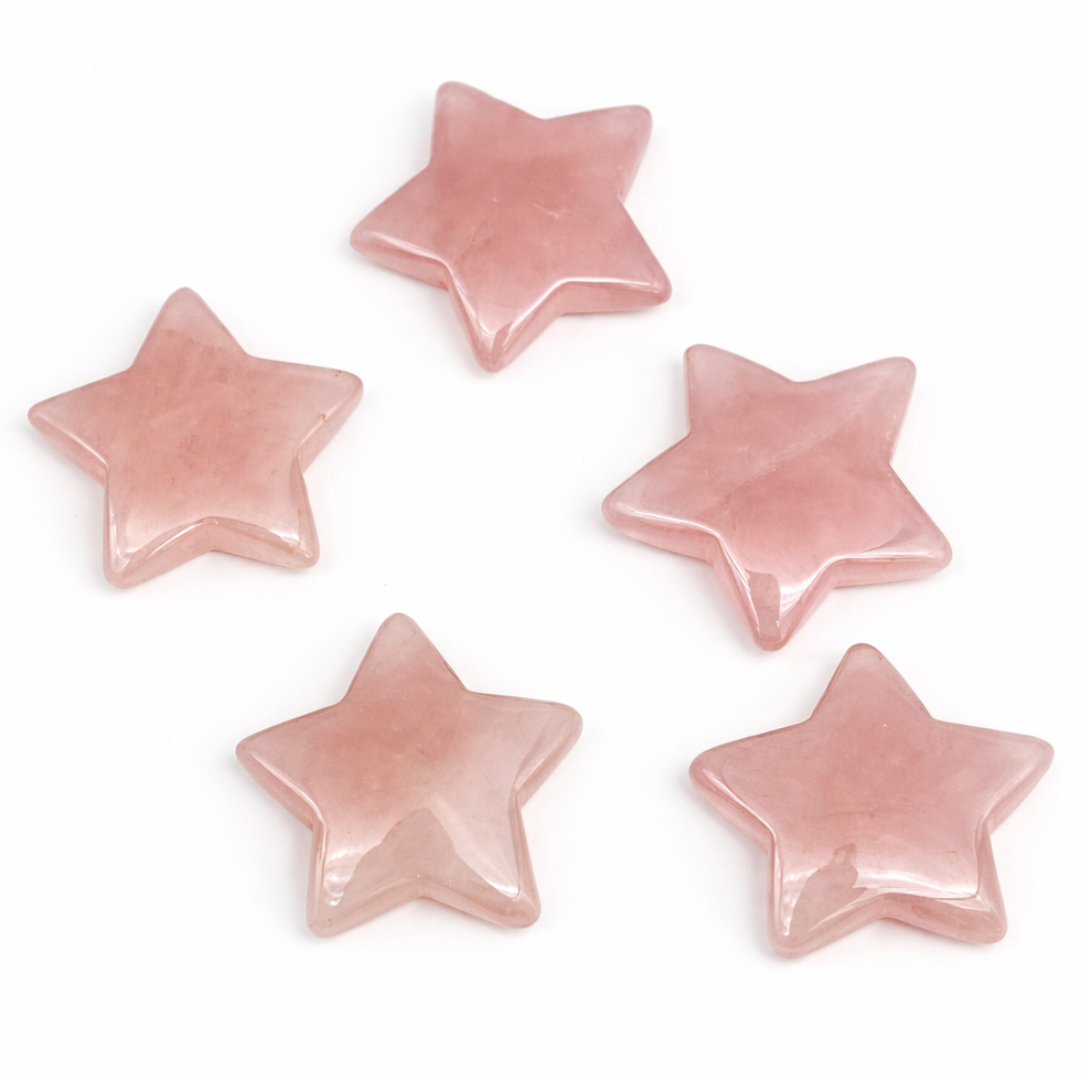 Bild von Rosenquarz Stern 30x7mm