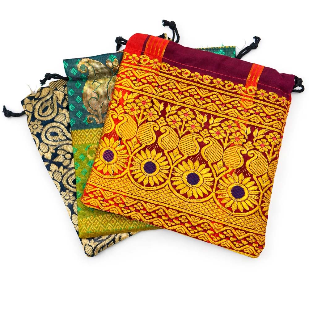 Bild von Schmucktäschli "Divali" 15x15cm, Baumwolle. 25 Täschli