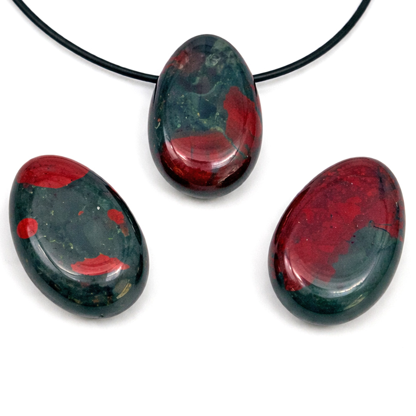 Seftonit Nugget-Tropfen 20x30mm mit 3mm Loch Anhänger 