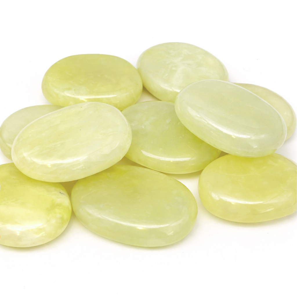 China Jade (Serpentin) Handschmeichler (VE: 250g)