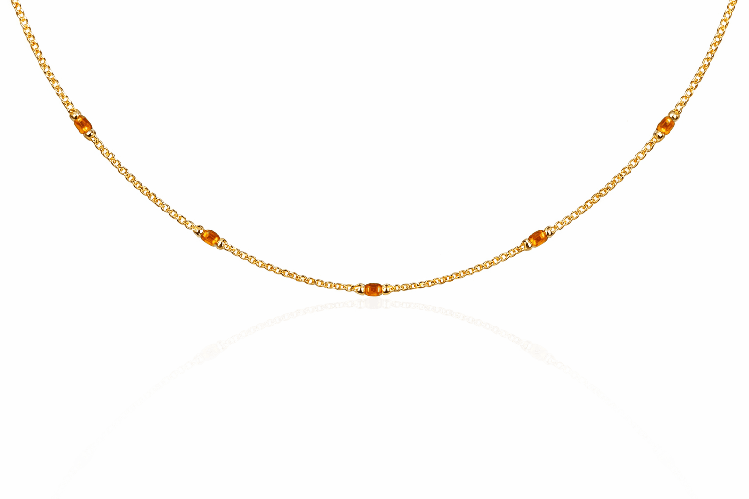 "angeli su un filo". Collana. Corniola. Argento 925 placcato oro