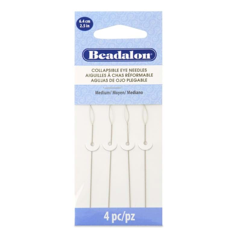 Perlnadeln "Collapsible Eye" 0.36mm, 6.4cm (Set à 4 Nadeln)
