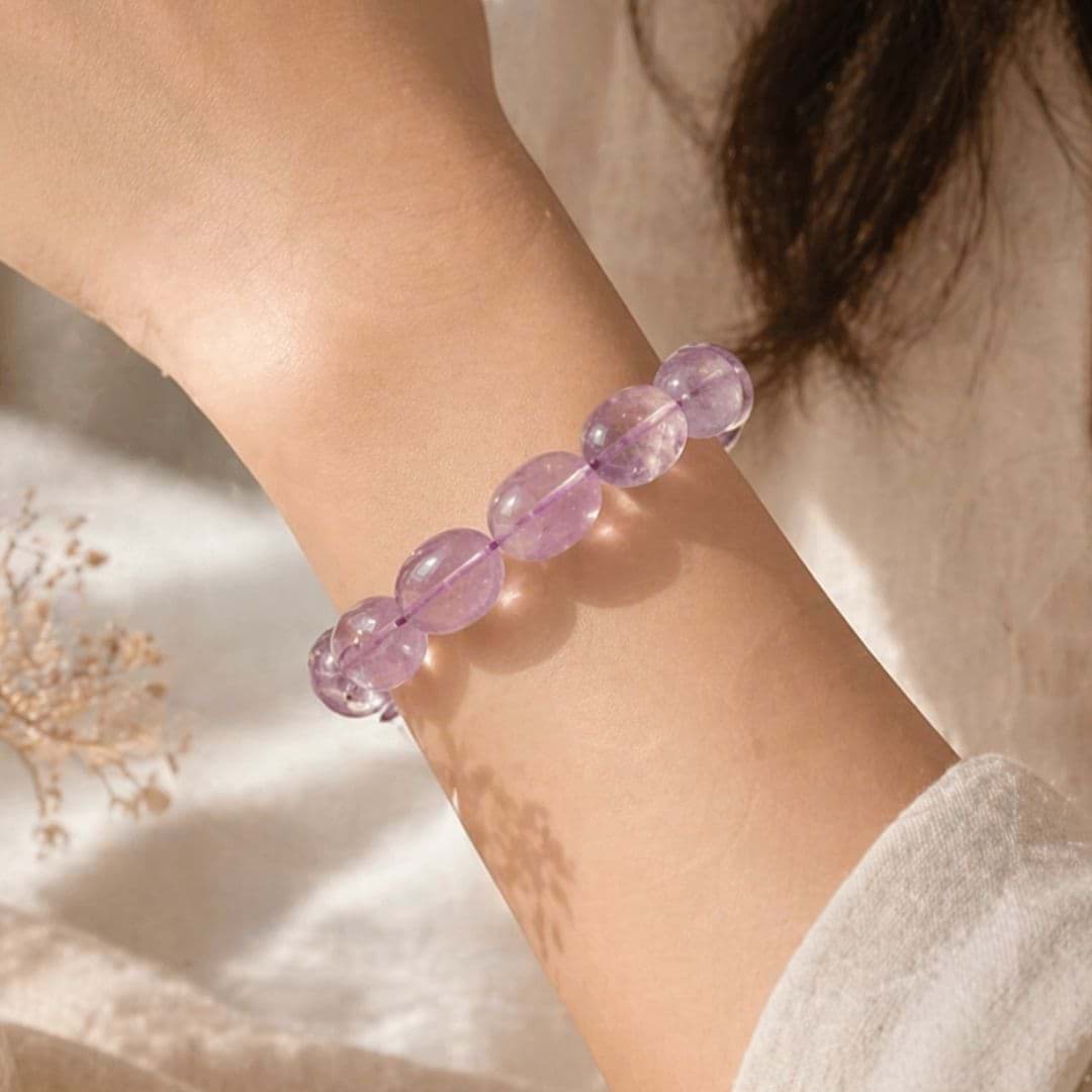 Améthyste tambour Extra 18-22mm bracelet
