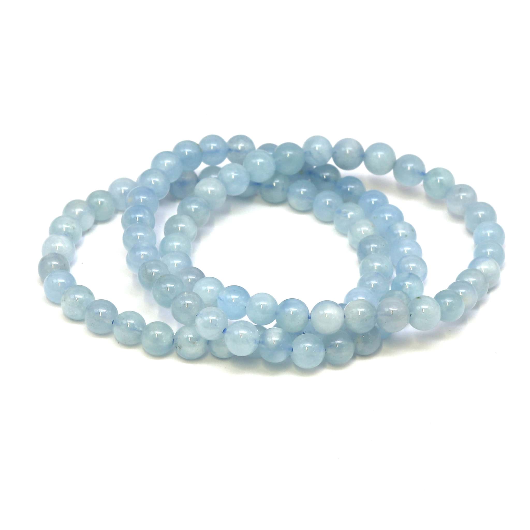 Aquamarin Kugeln  6mm Armband, Extra