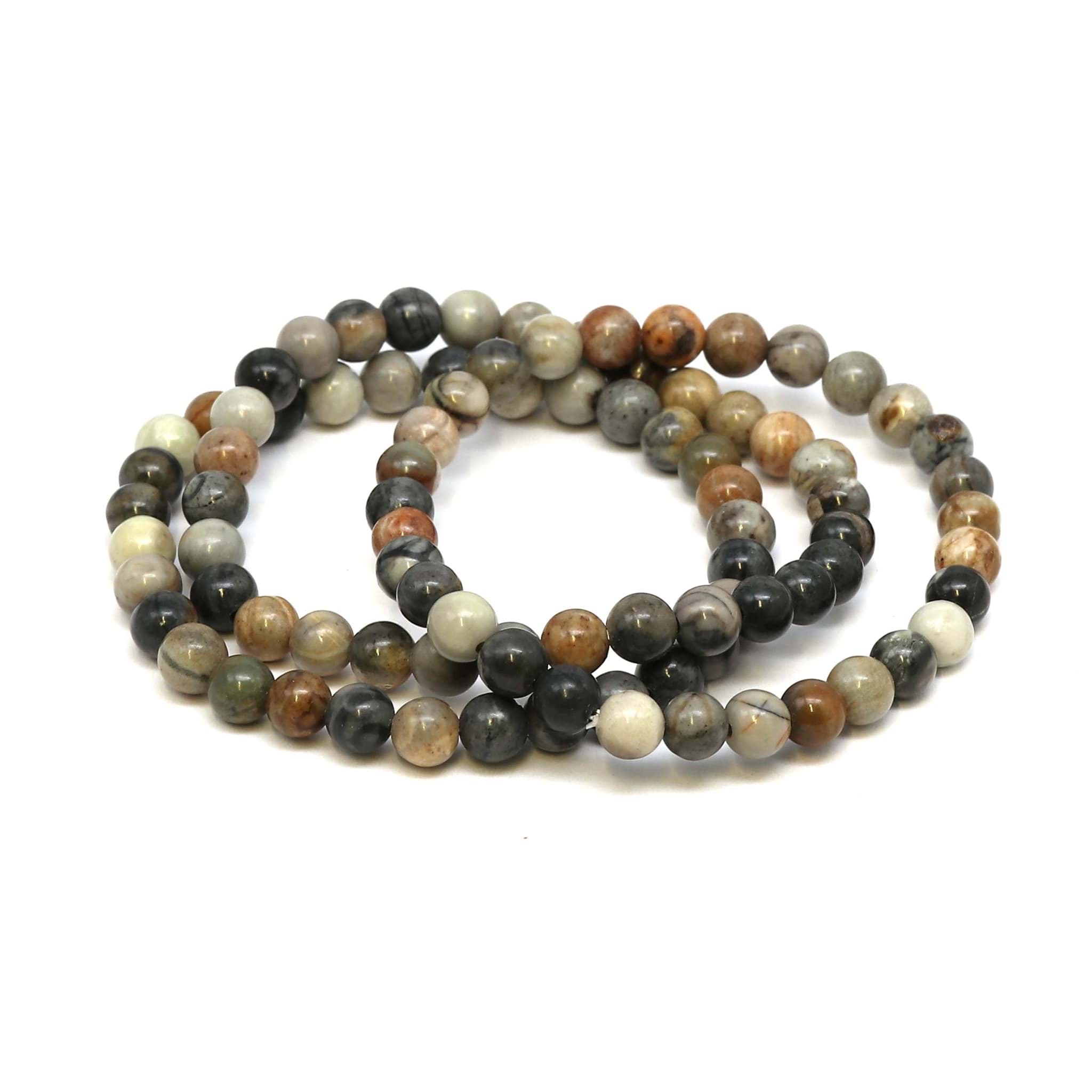 Picasso Jaspis Kugeln  6mm Armband