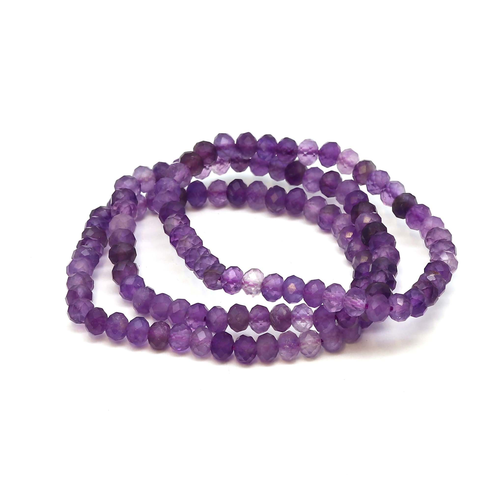 Amethyst fac. Button  6mm Armband