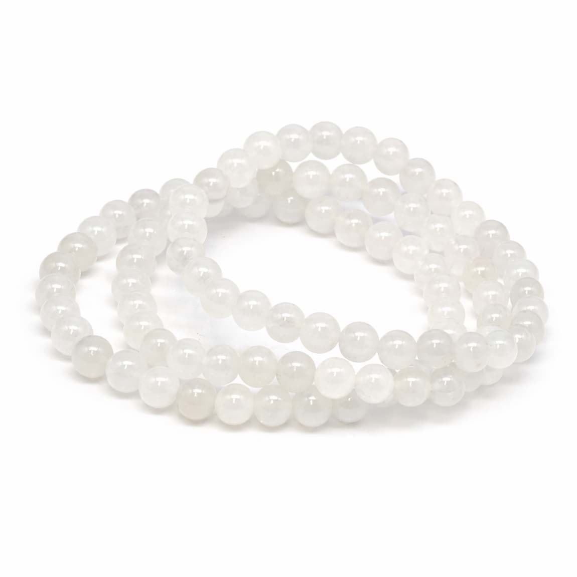 Weisse Jade Kugeln  6mm Armband