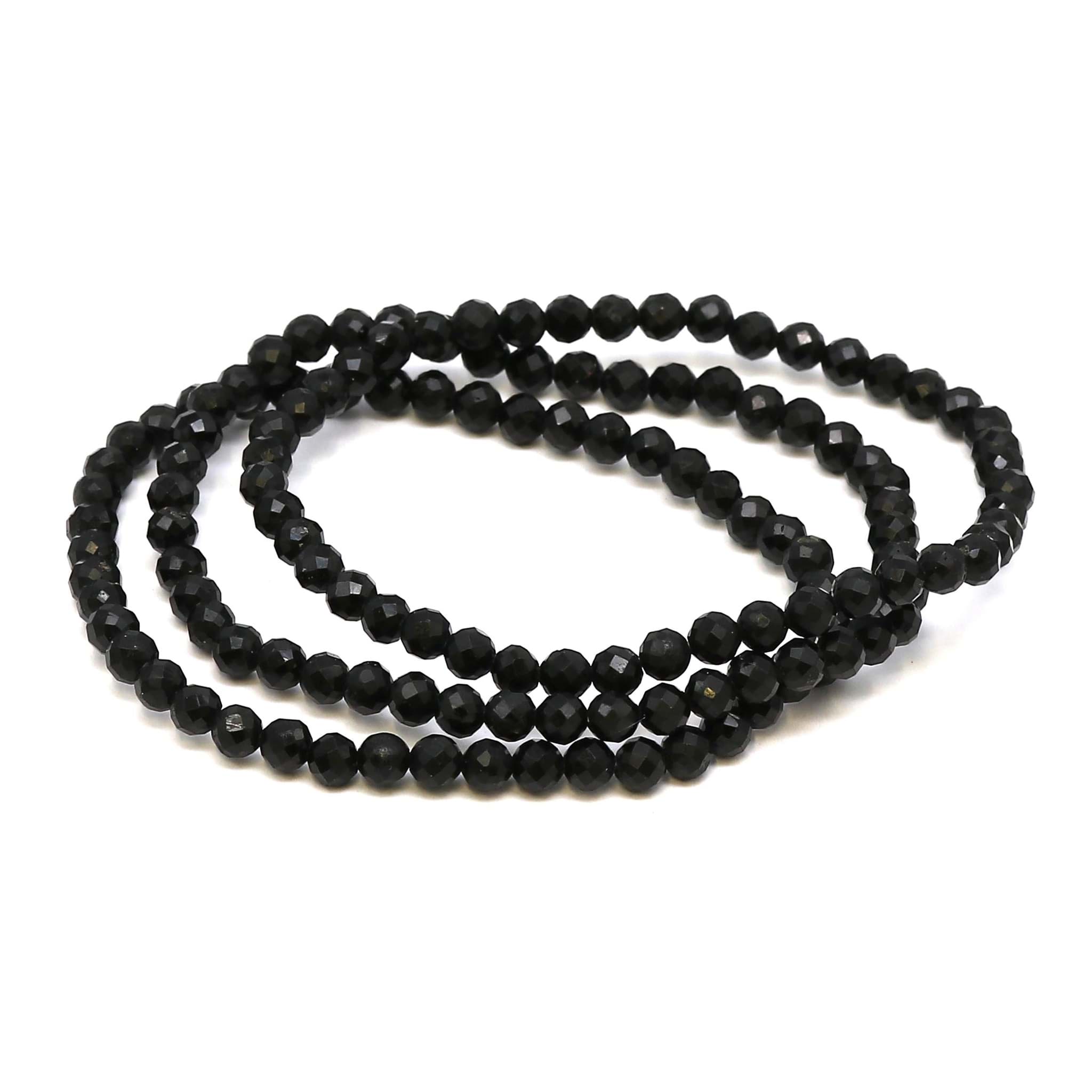 Turmalin (Schörl) fac. Kugeln Armband