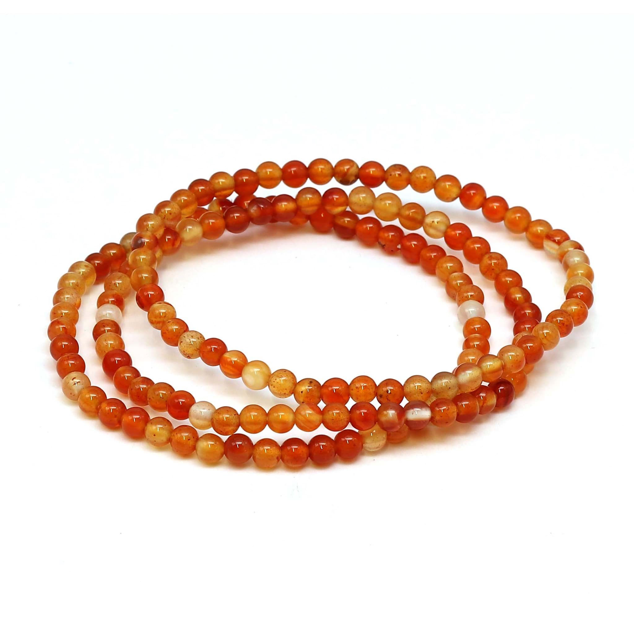 Karneol Kugeln  4mm Armband