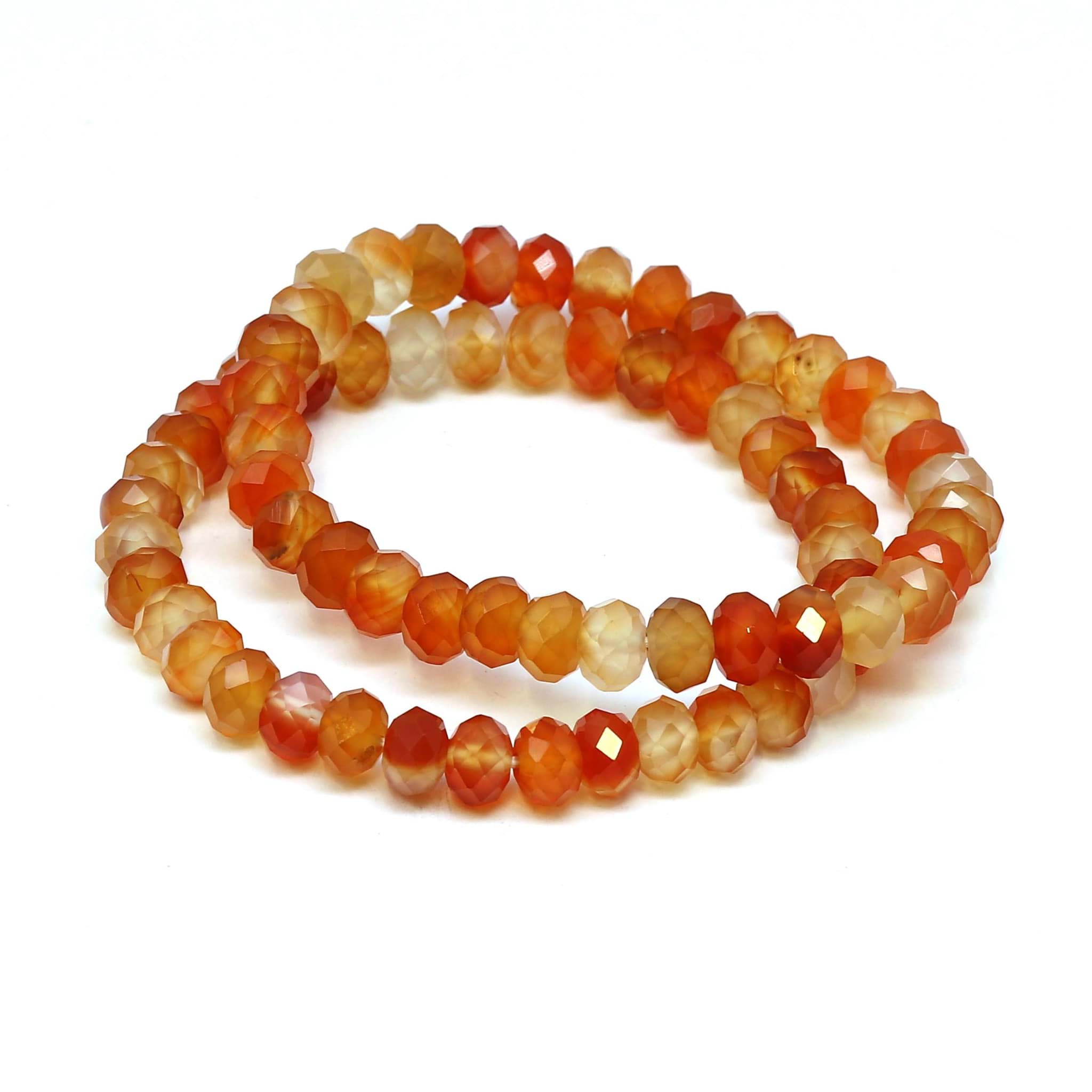 Karneol fac. Button  8mm Armband