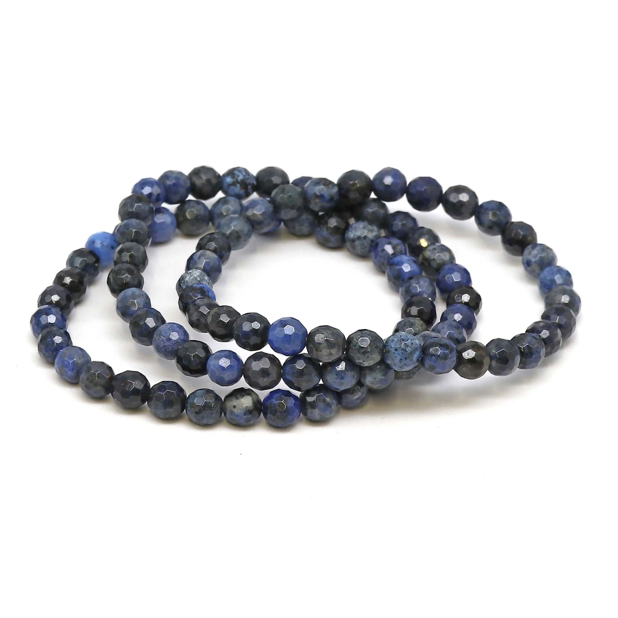 Dumortierit fac. Kugeln  6mm Armband