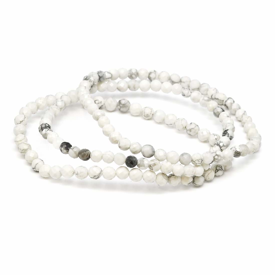 Magnesit fac. Kugeln  4mm Armband